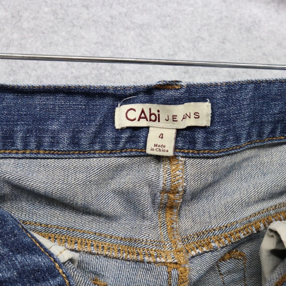 Cabi Jeans Womens 4 513 Low-Rise Straight Leg Stretch Flex Distressed Denim Blue - Picture 5 of 13